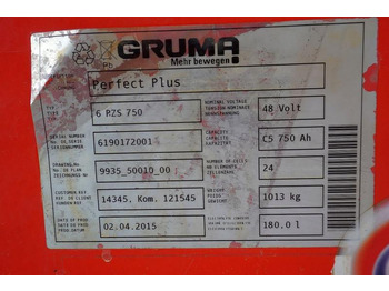 Accumulateur pour Matériel de manutention GRUMA 48 Volt 6 PzS 750 Ah: photos 5