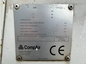 Compresseur d'air Compair H2180 Deutz 2.1 m3 / min 28 kW 7 Bar Mobiele Diesel Compressor met kenteken: photos 3