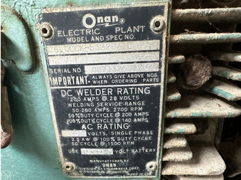 Groupe électrogène GENERATOR Onan Portaweld 200 Las generator Welding generator 200 Amp Benzine Petrol: photos 3