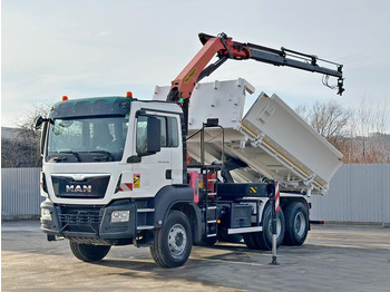 Camion plateau, Camion grue MAN TGS 26.400 * PALFINGER PK 16001 K + FUNK * 6x4: photos 5