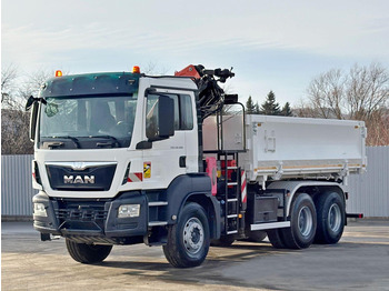 Camion plateau, Camion grue MAN TGS 26.400 * PALFINGER PK 16001 K + FUNK * 6x4: photos 4