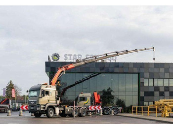 Camion plateau, Camion grue MAN TGS 26.480 6x6 PALFINGER PK 34002 SH Crane Winc: photos 3