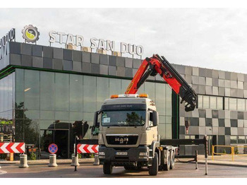 Camion plateau, Camion grue MAN TGS 26.480 6x6 PALFINGER PK 34002 SH Crane Winc: photos 4