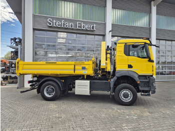 Camion benne MAN TGS 18.430 4x4 BL Kran HMF 1130K-RCS Funk AHK: photos 5