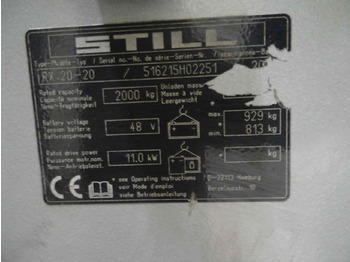 Chariot élévateur électrique Still RX20-20: photos 5