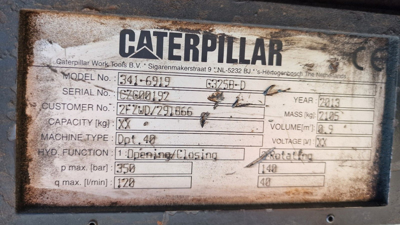 Caterpillar Sortiergreifer 325 B D Model 341-691 - Grappin: photos 4 Caterpillar Sortiergreifer 325 B D Model 341-691 - Grappin: photos 4