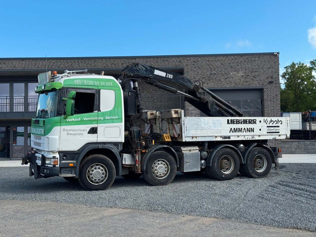 Scania 164G 580 V8 Kran Hiab 280 Retarder Sattelplatte Scania 164G 580 V8 Kran Hiab 280 Retarder Sattelplatte - Camion plateau, Camion grue: photos 1 Scania 164G 580 V8 Kran Hiab 280 Retarder Sattelplatte Scania 164G 580 V8 Kran Hiab 280 Retarder Sattelplatte - Camion plateau, Camion grue: photos 1