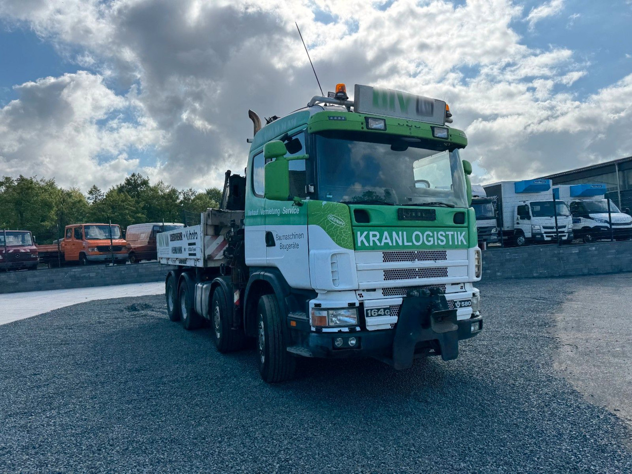 Scania 164G 580 V8 Kran Hiab 280 Retarder Sattelplatte Scania 164G 580 V8 Kran Hiab 280 Retarder Sattelplatte - Camion plateau, Camion grue: photos 3 Scania 164G 580 V8 Kran Hiab 280 Retarder Sattelplatte Scania 164G 580 V8 Kran Hiab 280 Retarder Sattelplatte - Camion plateau, Camion grue: photos 3