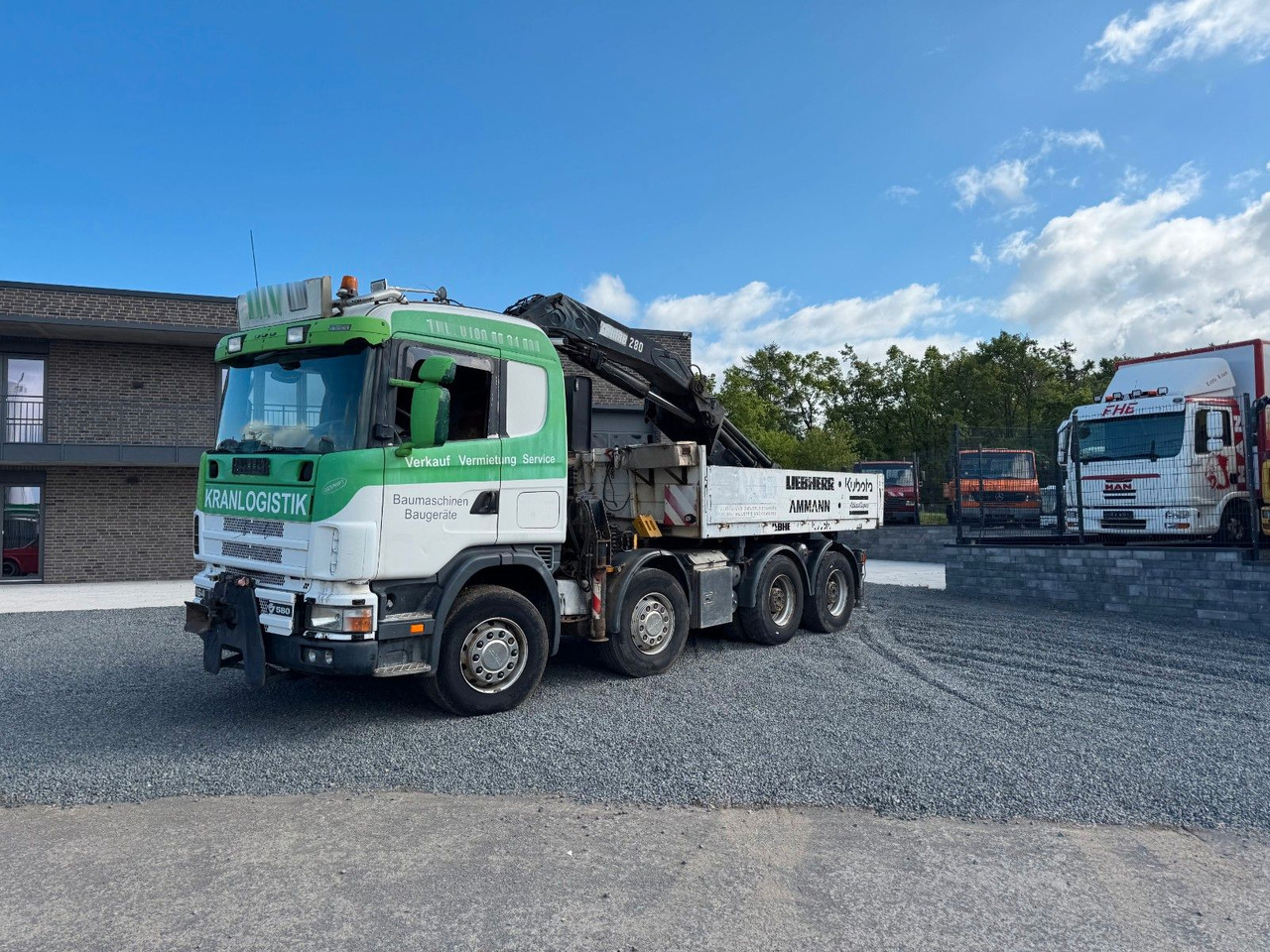 Scania 164G 580 V8 Kran Hiab 280 Retarder Sattelplatte Scania 164G 580 V8 Kran Hiab 280 Retarder Sattelplatte - Camion plateau, Camion grue: photos 2 Scania 164G 580 V8 Kran Hiab 280 Retarder Sattelplatte Scania 164G 580 V8 Kran Hiab 280 Retarder Sattelplatte - Camion plateau, Camion grue: photos 2