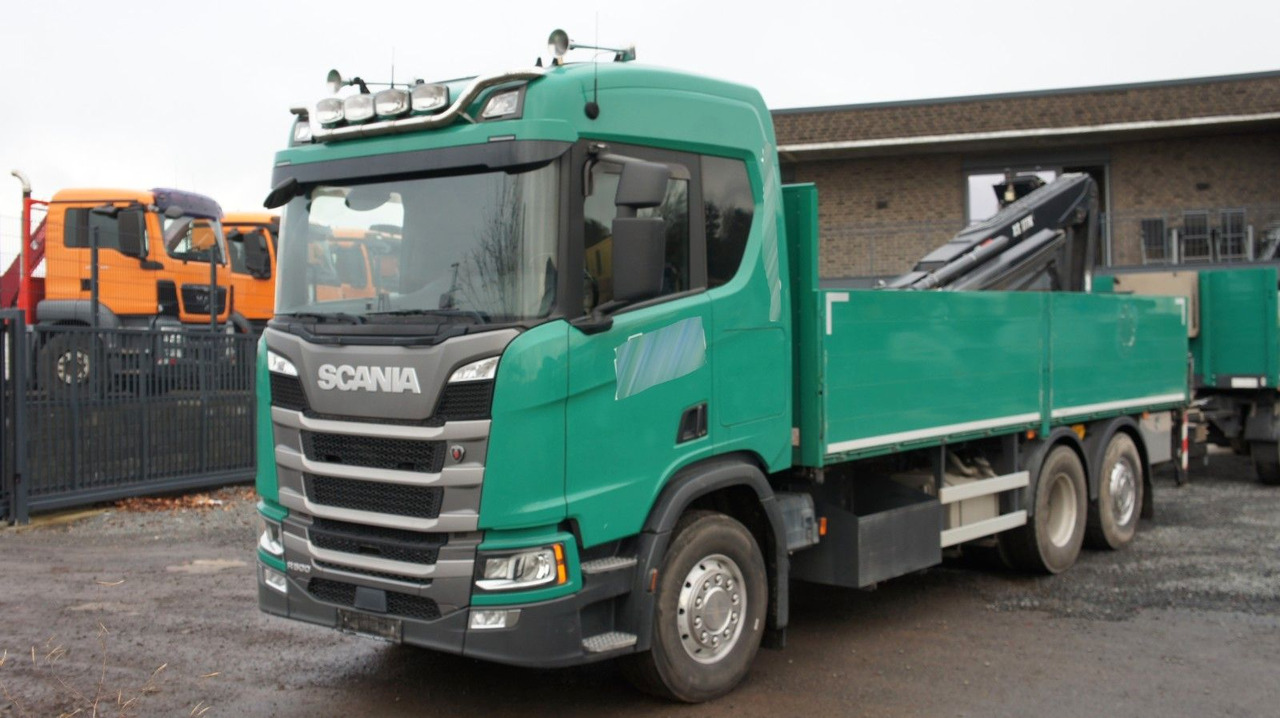 Scania R500 6x2 Baustoffzug Kran HIAB 177 K-2 Pro - Camion plateau, Camion grue: photos 2 Scania R500 6x2 Baustoffzug Kran HIAB 177 K-2 Pro - Camion plateau, Camion grue: photos 2