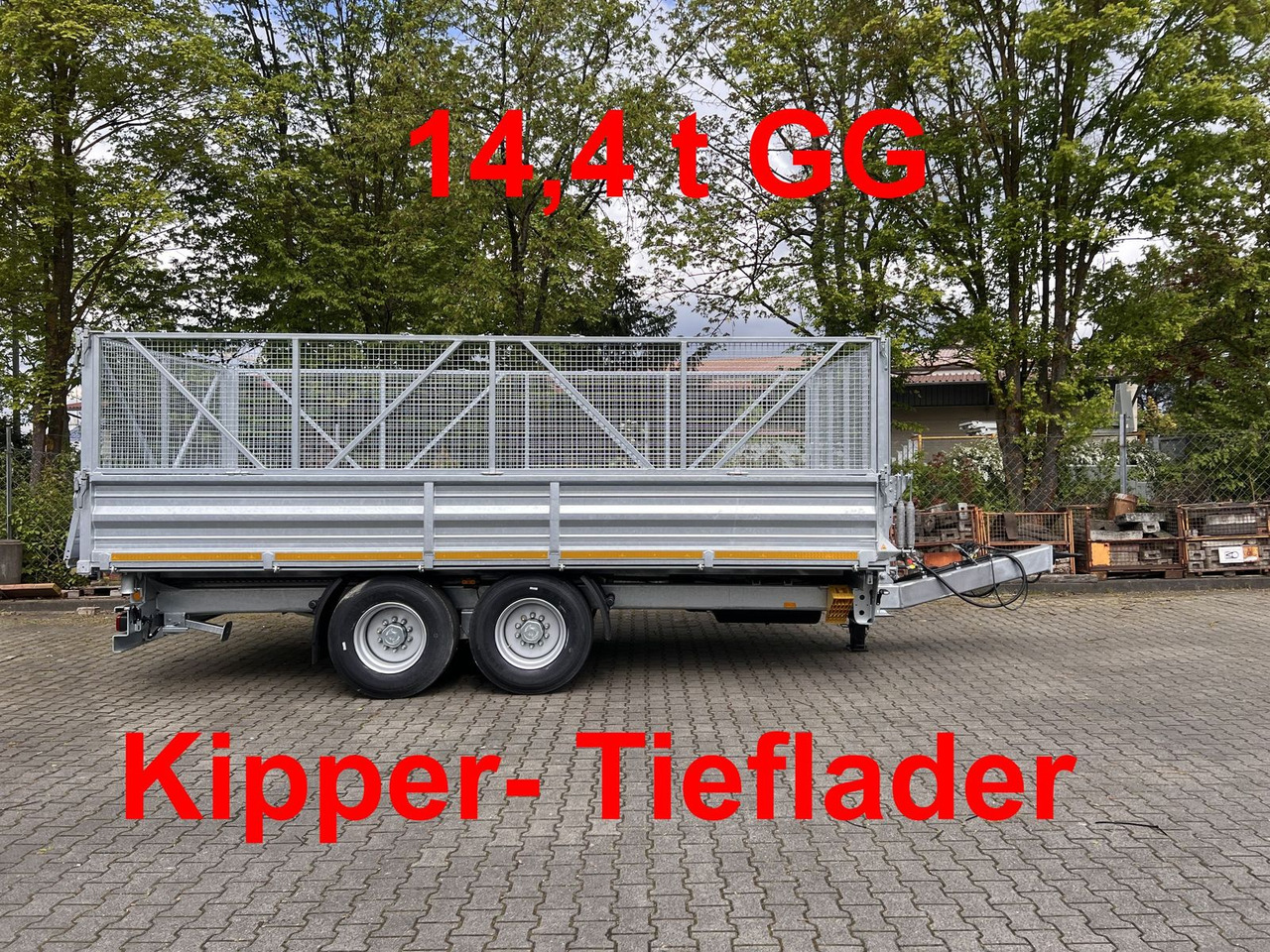 Möslein 14 t Tandem- Kipper Tieflader 5,70 m lang, Brei - Remorque benne: photos 1 Möslein 14 t Tandem- Kipper Tieflader 5,70 m lang, Brei - Remorque benne: photos 1