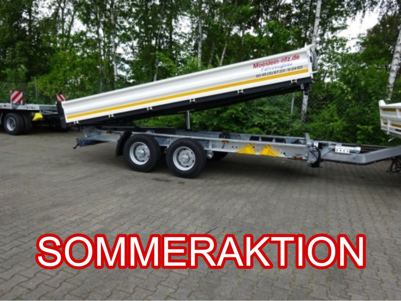 Möslein TTD11 weiß neuer Tandem 3- Seitenkipper Tieflader-- Neufahrzeug -- - Remorque benne: photos 1 Möslein TTD11 weiß neuer Tandem 3- Seitenkipper Tieflader-- Neufahrzeug -- - Remorque benne: photos 1