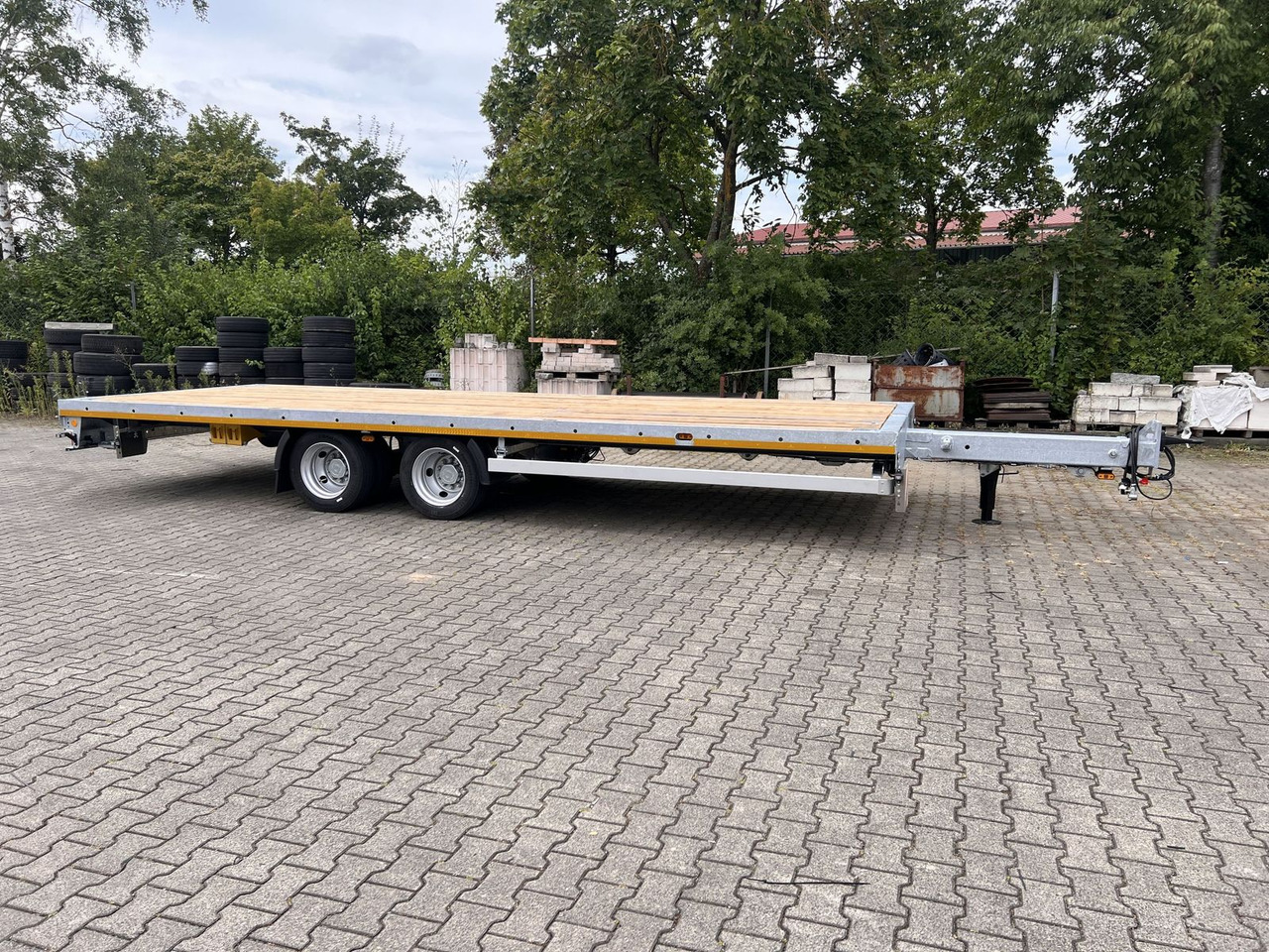 Semi-remorque Möslein  11,9 t Tandemanhänger- Tieflader, ausziehbar: photos 11