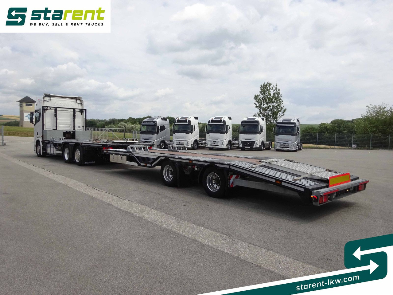 Camion plateau Scania R770 V8 Fahrzeugtransporter + Ziegler Anhänger: photos 7