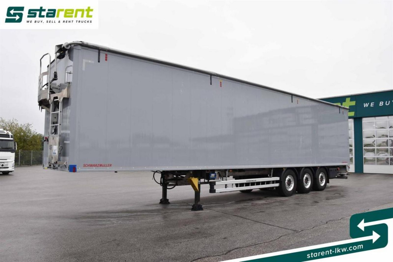 Schwarzmüller Schubbodenauflieger 10mm elektrisches Verdeck 91m³ - Semi-remorque à fond mouvant: photos 1 Schwarzmüller Schubbodenauflieger 10mm elektrisches Verdeck 91m³ - Semi-remorque à fond mouvant: photos 1
