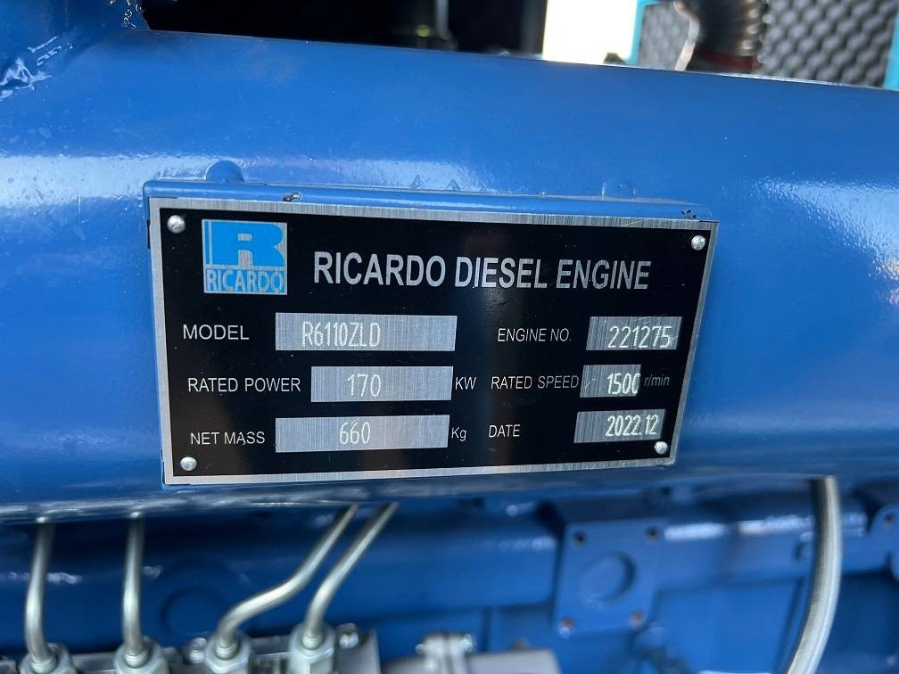 Groupe électrogène neuf Ricardo 200KVA (160KW) SILENT GENERATOR 3 PHASE 50HZ 400V: photos 12