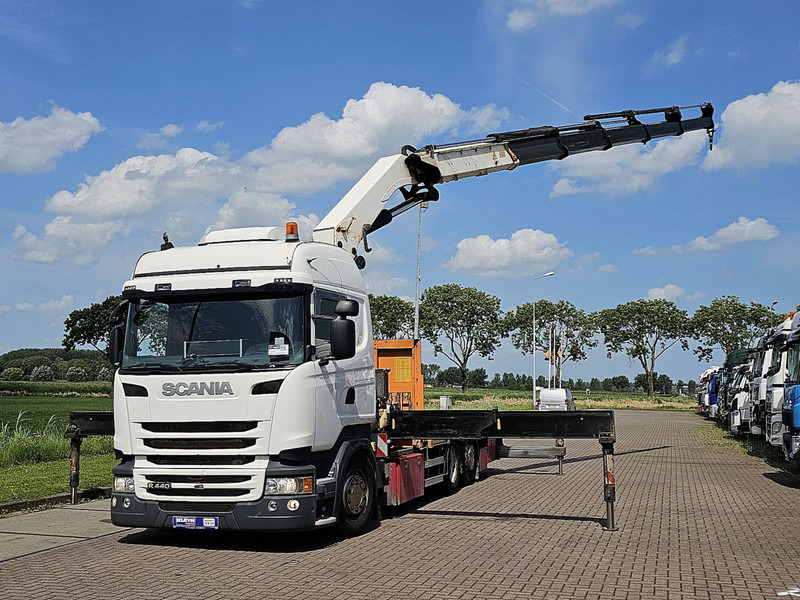Scania R440 6X2*4 HMF 5020 K5 - Camion plateau, Camion grue: photos 2 Scania R440 6X2*4 HMF 5020 K5 - Camion plateau, Camion grue: photos 2