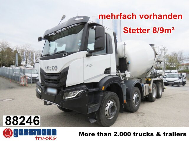 Iveco X-Way AD360X40BZ 8x4, Stetter 8/9m³ - Camion malaxeur: photos 1 Iveco X-Way AD360X40BZ 8x4, Stetter 8/9m³ - Camion malaxeur: photos 1