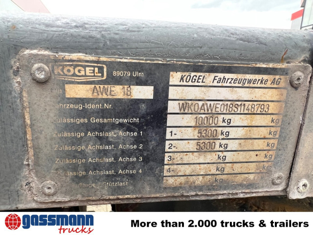 Kögel AWE 18, Ex-Fahrschule - Remorque porte-conteneur/ Caisse mobile: photos 4 Kögel AWE 18, Ex-Fahrschule - Remorque porte-conteneur/ Caisse mobile: photos 4