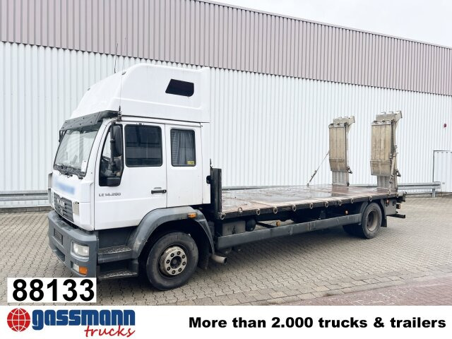 MAN LE 14.280 4x2 L, Maschinentransporter, 2x AHK - Camion plateau: photos 1 MAN LE 14.280 4x2 L, Maschinentransporter, 2x AHK - Camion plateau: photos 1