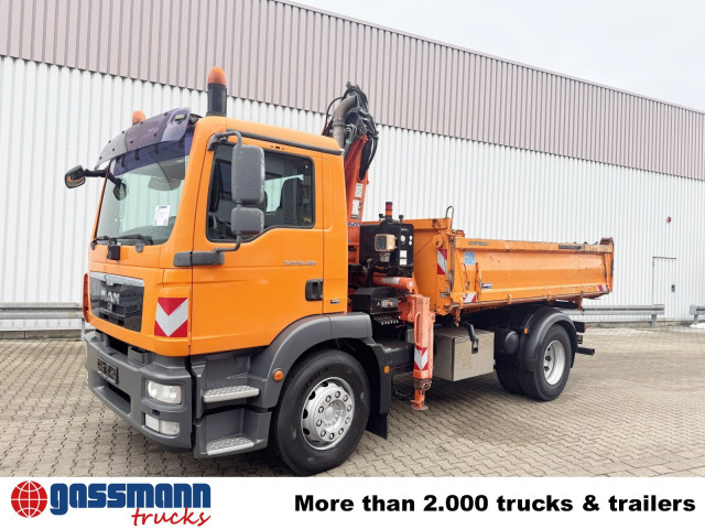 Camion benne, Camion grue MAN TGM 18.290 4X2 BB mit Kran Atlas AK 92.2-A2,: photos 8