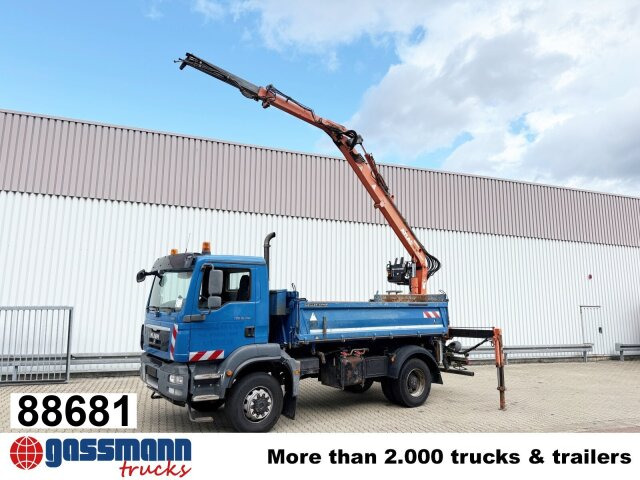 MAN TGM 18.290 4X4 BB, EEV, Heckkran Atlas AK - Camion benne, Camion grue: photos 1 MAN TGM 18.290 4X4 BB, EEV, Heckkran Atlas AK - Camion benne, Camion grue: photos 1
