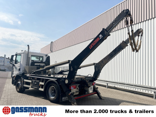 Camion multibenne MAN TGM 18.320 4x2 BL, Hiab Tele-Absetzanlage, Funk: photos 10