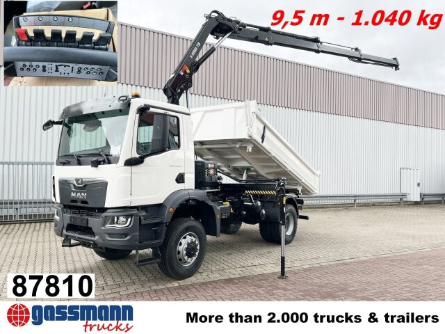 MAN TGM 18.320 4x4 BB CH mit Kran Hiab X-Hiduo - Camion benne, Camion grue: photos 1 MAN TGM 18.320 4x4 BB CH mit Kran Hiab X-Hiduo - Camion benne, Camion grue: photos 1