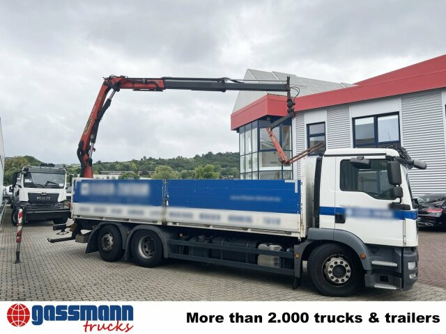 Camion plateau, Camion grue MAN TGM 26.340 6X2-4 LL, Lenk-/Liftachse, Heckkran: photos 12