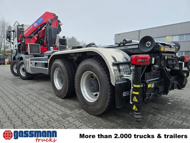 MAN TGS 35.480 8X4 BL, Intarder, Kran HMF 3220-K6, - Camion ampliroll, Camion grue: photos 5 MAN TGS 35.480 8X4 BL, Intarder, Kran HMF 3220-K6, - Camion ampliroll, Camion grue: photos 5