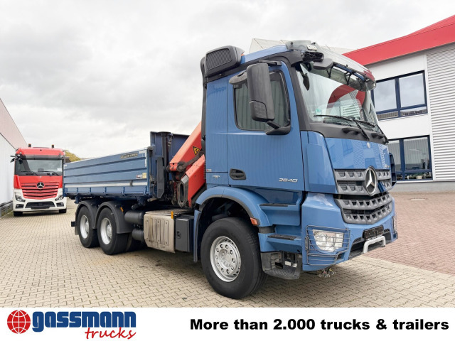 Camion benne, Camion grue Mercedes-Benz Arocs 2640 LK 6x4, Alu-Bordwände, Kran: photos 10
