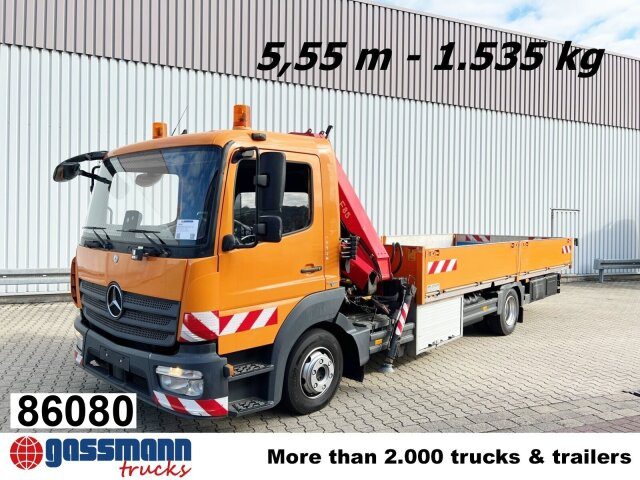 Mercedes-Benz Atego 1023 L 4x2 mit Kran Fassi F85B.0.21 - Camion plateau, Camion grue: photos 1 Mercedes-Benz Atego 1023 L 4x2 mit Kran Fassi F85B.0.21 - Camion plateau, Camion grue: photos 1
