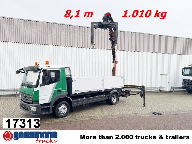 Mercedes-Benz Atego 1223 L 4x2 mit Heckkran Atlas 88.3-A2L, - Camion plateau, Camion grue: photos 1 Mercedes-Benz Atego 1223 L 4x2 mit Heckkran Atlas 88.3-A2L, - Camion plateau, Camion grue: photos 1