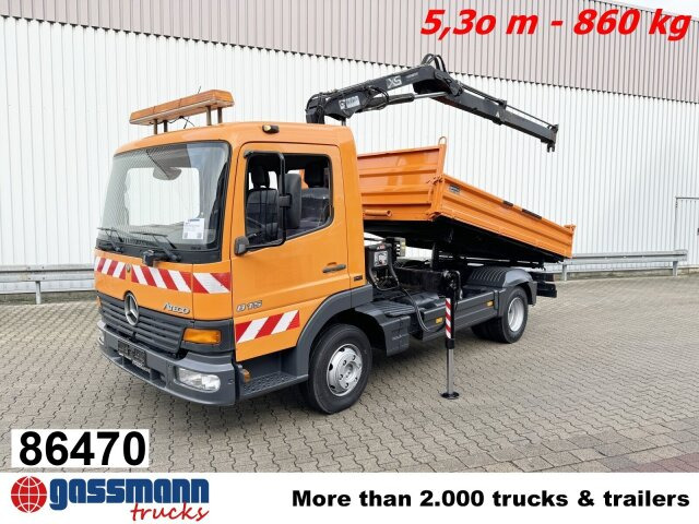 Mercedes-Benz Atego 815 K 4x2 mit Kran Hiab 055 B-1 CL - Camion benne, Camion grue: photos 1 Mercedes-Benz Atego 815 K 4x2 mit Kran Hiab 055 B-1 CL - Camion benne, Camion grue: photos 1