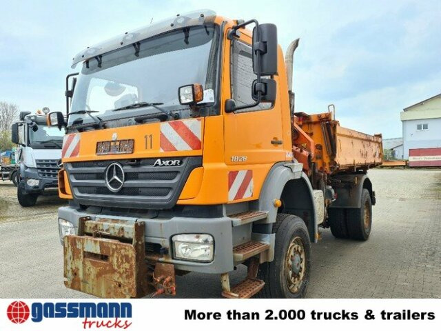 Camion benne, Camion grue Mercedes-Benz Axor 1828 AK 4x4, Winterdienstausstattung, Kran: photos 7 Camion benne, Camion grue Mercedes-Benz Axor 1828 AK 4x4, Winterdienstausstattung, Kran: photos 7