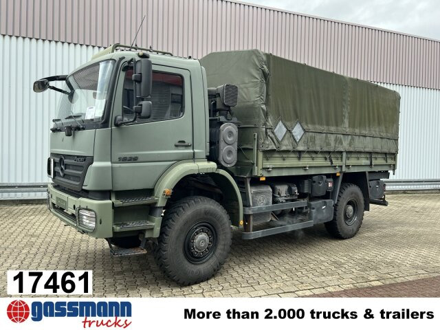 Mercedes-Benz Axor 1829 A 4x4, Ex- - Camion plateau: photos 1 Mercedes-Benz Axor 1829 A 4x4, Ex- - Camion plateau: photos 1