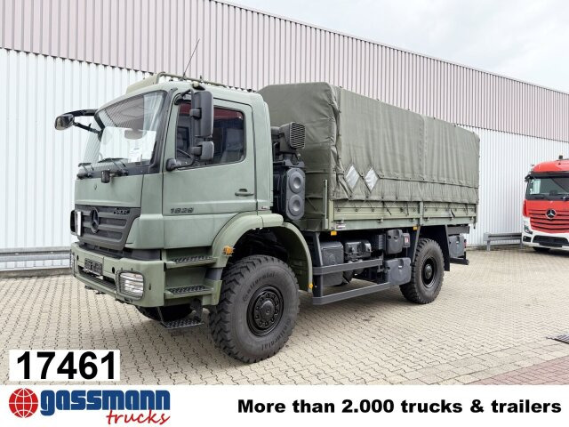 Mercedes-Benz Axor 1829 A 4x4, Ex-Bundeswehr - Camion plateau: photos 1 Mercedes-Benz Axor 1829 A 4x4, Ex-Bundeswehr - Camion plateau: photos 1