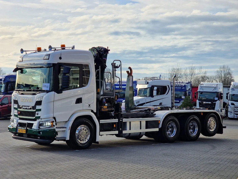 Scania G500 XT 8x4*4 - HMF 2820K Crane - AJK 20T Hooklift - Retarder - Full air - Like new - Camion grue: photos 5 Scania G500 XT 8x4*4 - HMF 2820K Crane - AJK 20T Hooklift - Retarder - Full air - Like new - Camion grue: photos 5