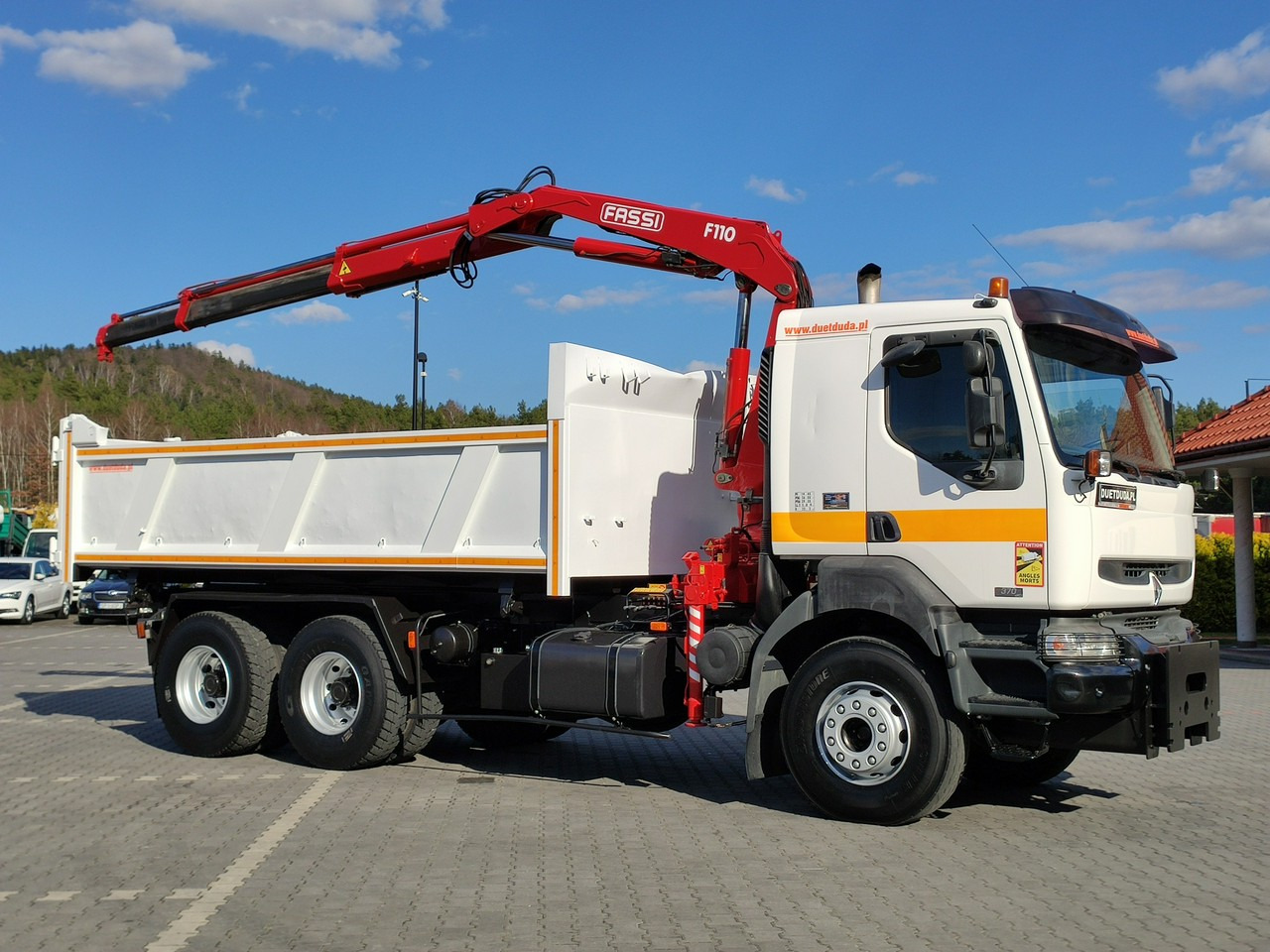 Camion benne, Camion grue Renault Kerax 26.370 6x4 Mocny HDS FASSI F110: photos 22
