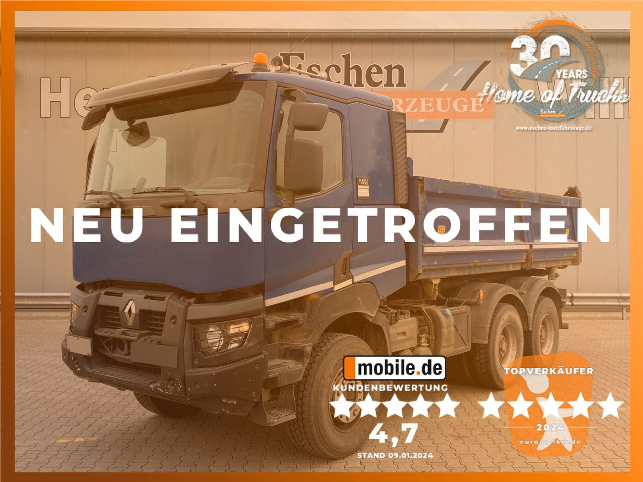 Renault K 460 6x4| MEILLER*Bordmatik*AHK*Rollplane*Blatt - Camion benne: photos 1 Renault K 460 6x4| MEILLER*Bordmatik*AHK*Rollplane*Blatt - Camion benne: photos 1