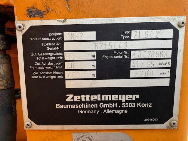 Zettelmeyer ZL 602 - Chargeuse sur pneus: photos 5 Zettelmeyer ZL 602 - Chargeuse sur pneus: photos 5