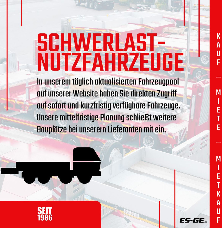ES-GE 3-Achs-Ballastauflieger - Semi-remorque plateau: photos 4 ES-GE 3-Achs-Ballastauflieger - Semi-remorque plateau: photos 4