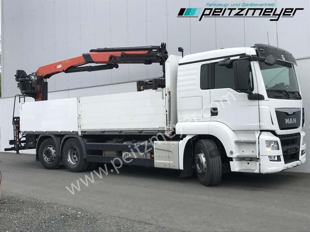 MAN TGS 26.440 FL 6x2 Palfinger PK 21001 L Steinzange, EU 6, Lenkachse - Camion plateau, Camion grue: photos 2 MAN TGS 26.440 FL 6x2 Palfinger PK 21001 L Steinzange, EU 6, Lenkachse - Camion plateau, Camion grue: photos 2