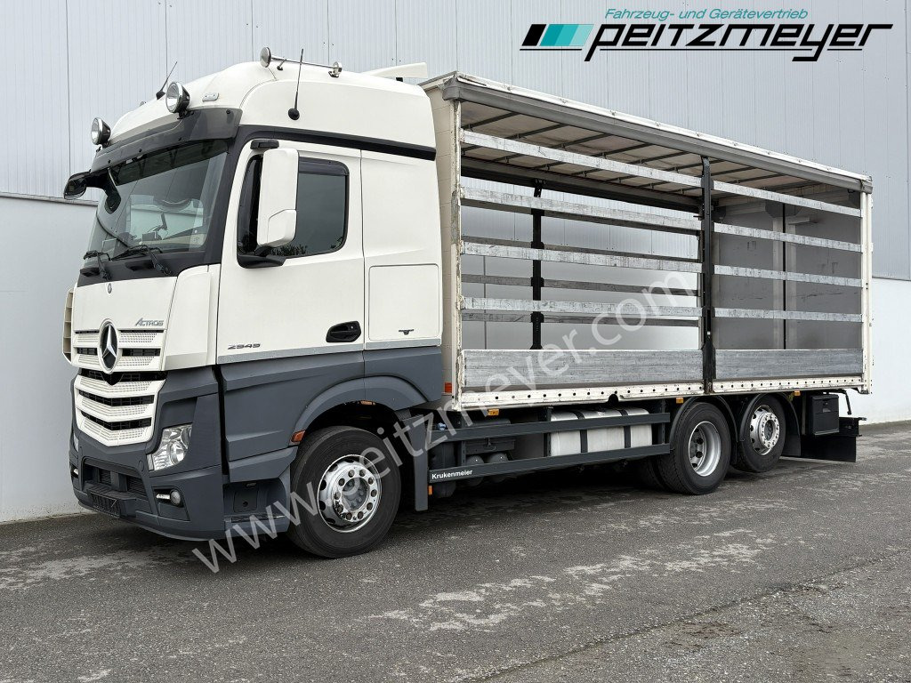 MERCEDES-BENZ Actros 2545 LL Pritsche, Klima, Standklima, PPC, EU 6 MP 4 - Edscha - Camion à rideaux coulissants: photos 1 MERCEDES-BENZ Actros 2545 LL Pritsche, Klima, Standklima, PPC, EU 6 MP 4 - Edscha - Camion à rideaux coulissants: photos 1