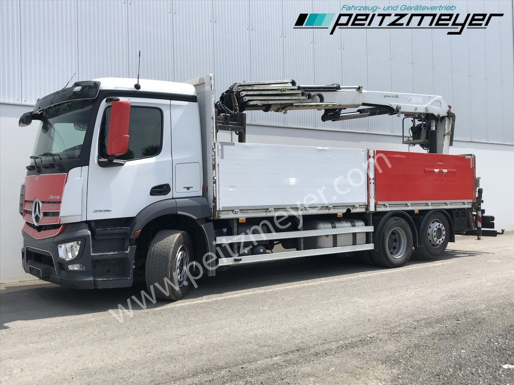 MERCEDES-BENZ Antos 2536 LL Pritsche HMF 2110-L5 5 fach Ausschub mit Steinzange - Camion plateau, Camion grue: photos 1 MERCEDES-BENZ Antos 2536 LL Pritsche HMF 2110-L5 5 fach Ausschub mit Steinzange - Camion plateau, Camion grue: photos 1