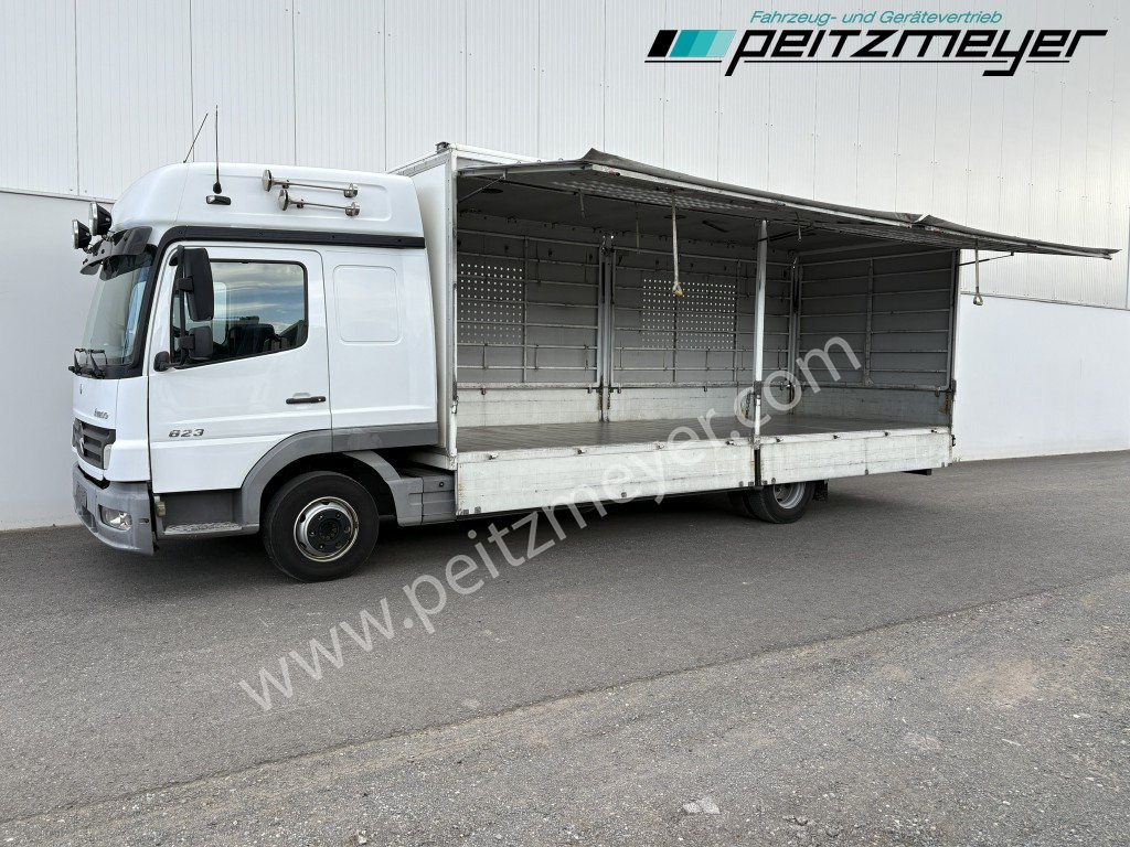 MERCEDES-BENZ Atego 823 L Geflügelpritsche L - Fahrerhaus, Klima, 2 x AHK - Camion fourgon: photos 1 MERCEDES-BENZ Atego 823 L Geflügelpritsche L - Fahrerhaus, Klima, 2 x AHK - Camion fourgon: photos 1