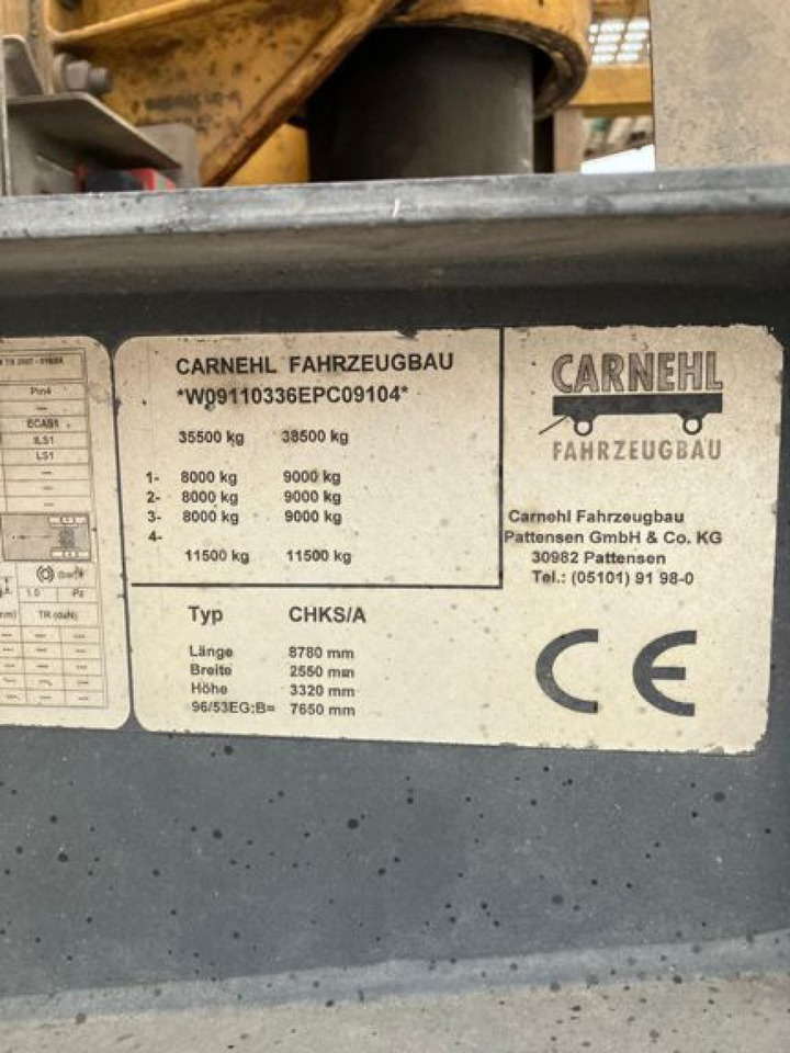 CARNEHL CARNEHL Kippauflieger Kippauflieger CHKS / A - Semi-remorque benne: photos 4 CARNEHL CARNEHL Kippauflieger Kippauflieger CHKS / A - Semi-remorque benne: photos 4