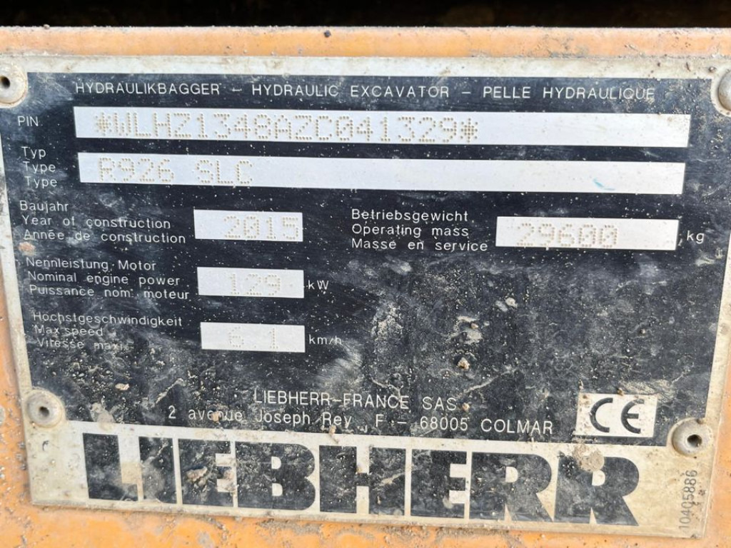 Pelle sur chenille LIEBHERR LIEBHERR R Ketten-/Raupenbagger 926 SLC Verstella.Deutsch: photos 11