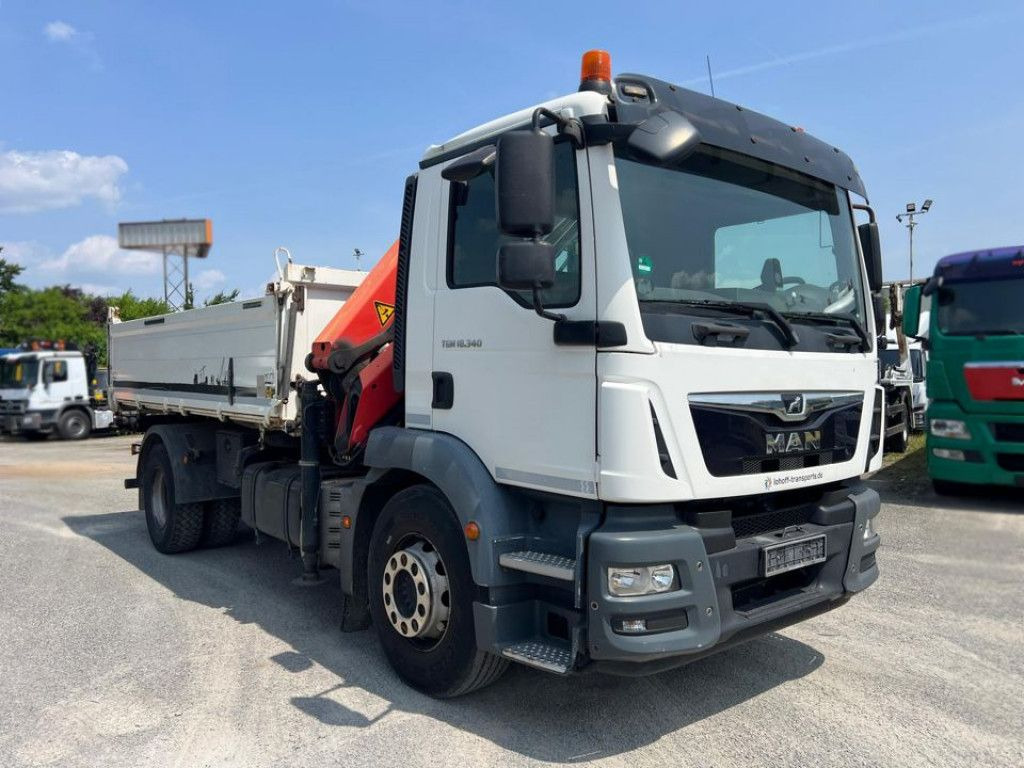 MAN TG-M 18.340 4x2 2-Achs Kipper Kran Palf. PK 130 - Camion benne, Camion grue: photos 2 MAN TG-M 18.340 4x2 2-Achs Kipper Kran Palf. PK 130 - Camion benne, Camion grue: photos 2