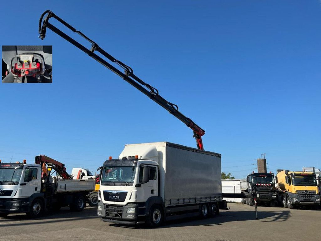 MAN TG-S 26.400 6x2-2 BL Pritsche Heckkran 5xhydr.Au - Camion plateau, Camion grue: photos 1 MAN TG-S 26.400 6x2-2 BL Pritsche Heckkran 5xhydr.Au - Camion plateau, Camion grue: photos 1
